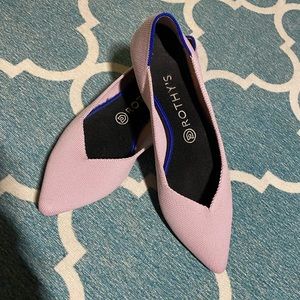 Rothy’s The Point in petal pink, size 9.5